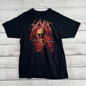 Slayer World Painted Blood Album Short Sleeve T-Shirt Adult XL Black Red